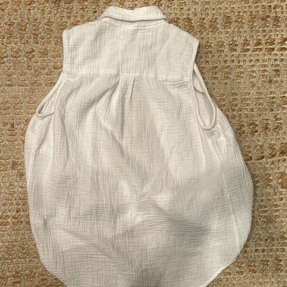 J.Crew White Sleeveless Button-Up Shirt - Picture 5 of 5